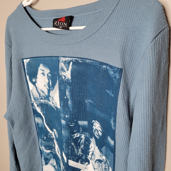 ZION ROOTSWEAR Jimmy Hendrix Thermal Top 2x - Picture 3 of 5